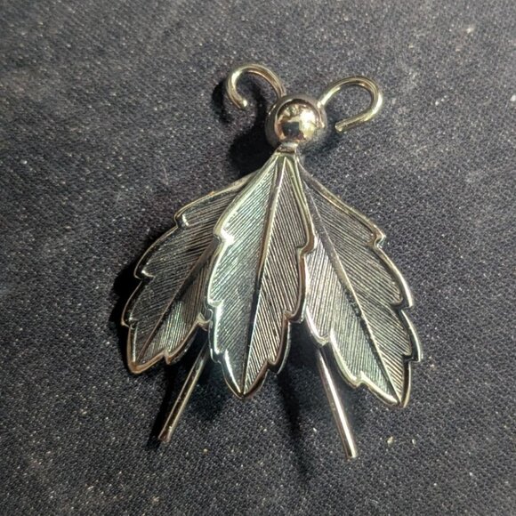 vintage Nickel Silver Insect Bug fly Brooch Pin  2"  Unique Design - Picture 4 of 7